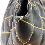 Chanel Black Leather Wild Stitch Surpique Tote 2005