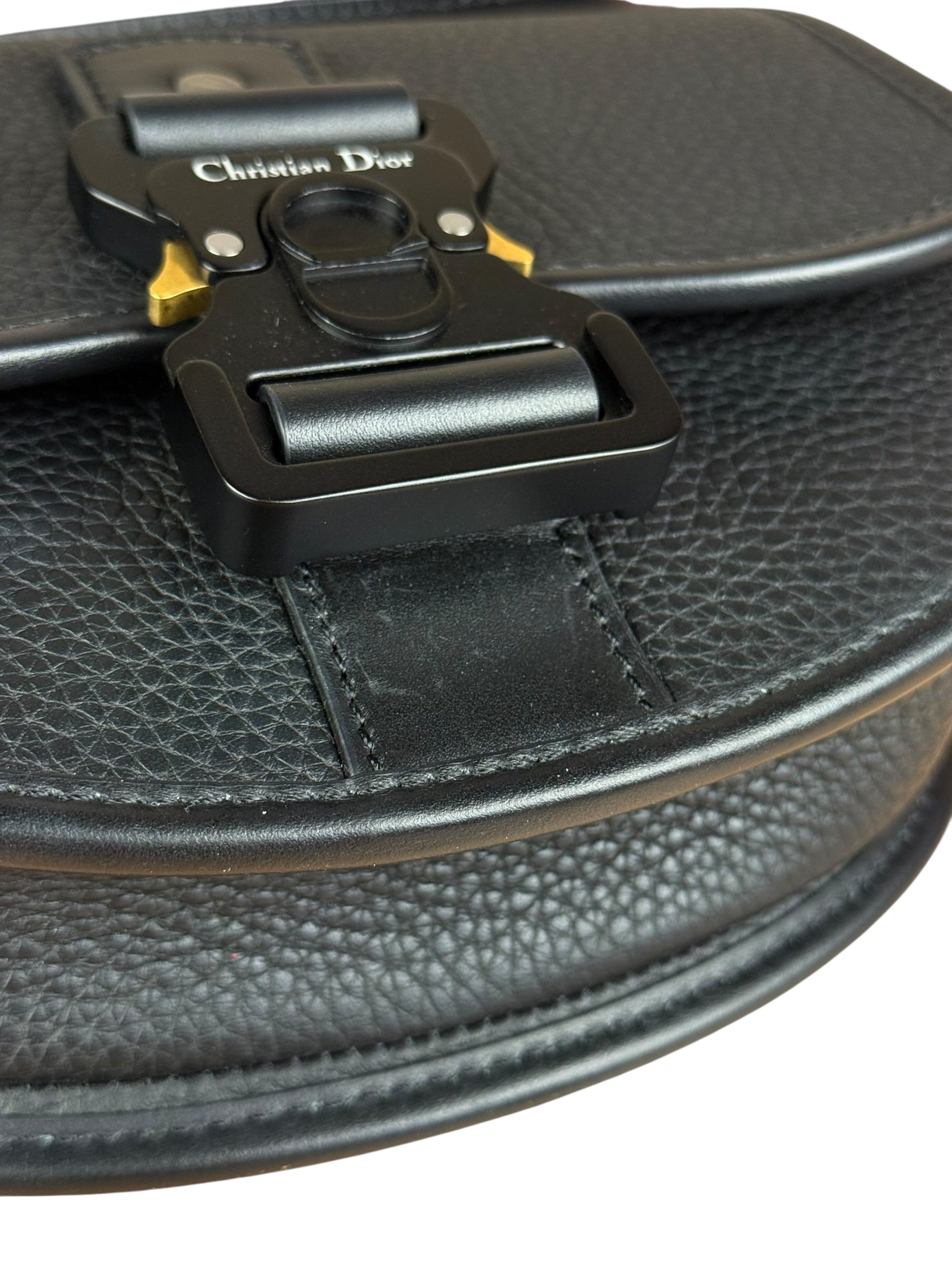 Christian Dior Black Leather Gallup Mini Shoulder Bag