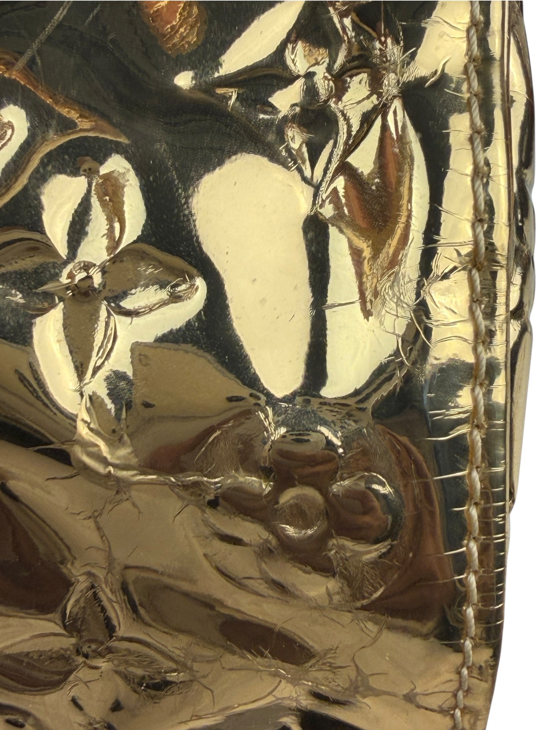 Louis Vuitton Metallic Gold Miroir Dore Papillon 25