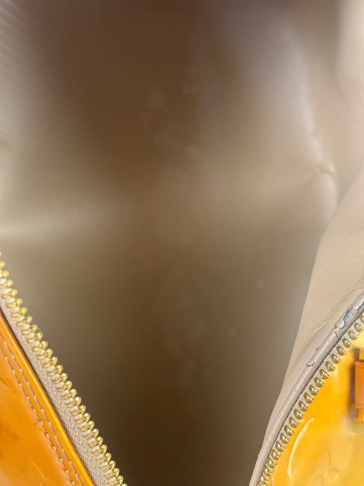 Louis Vuitton Yellow Vernis Bedford Handbag