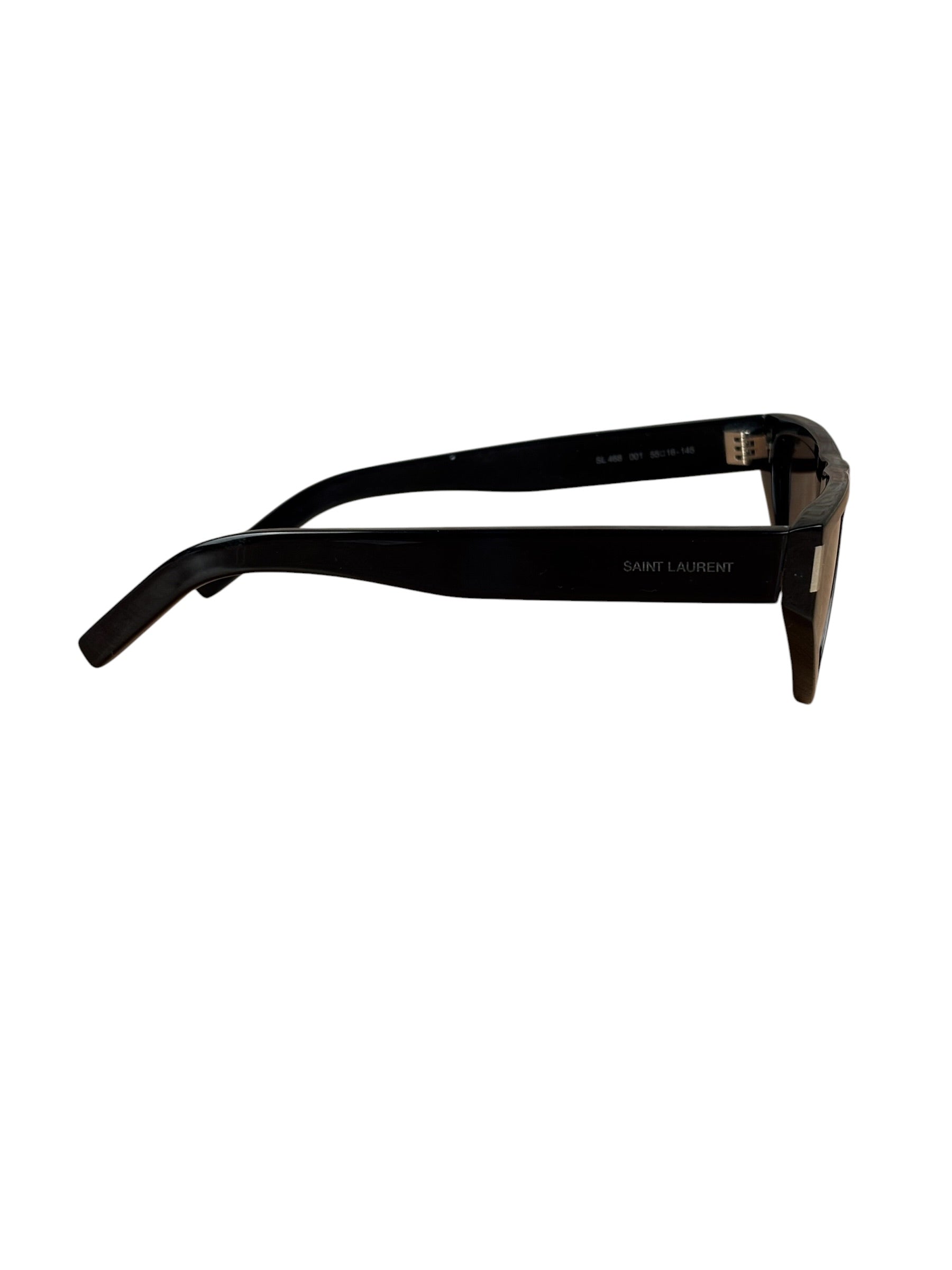 Yves Saint Laurent Black New Wave Sunglasses SL 468