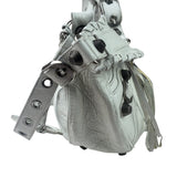 Balenciaga White Lambskin Le Cagole Shoulder Bag