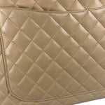 Chanel Beige Quilted Lambskin Linge Cambon Tote2005