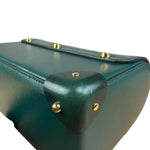 Gucci Green Padlock Bamboo Handle Handbag