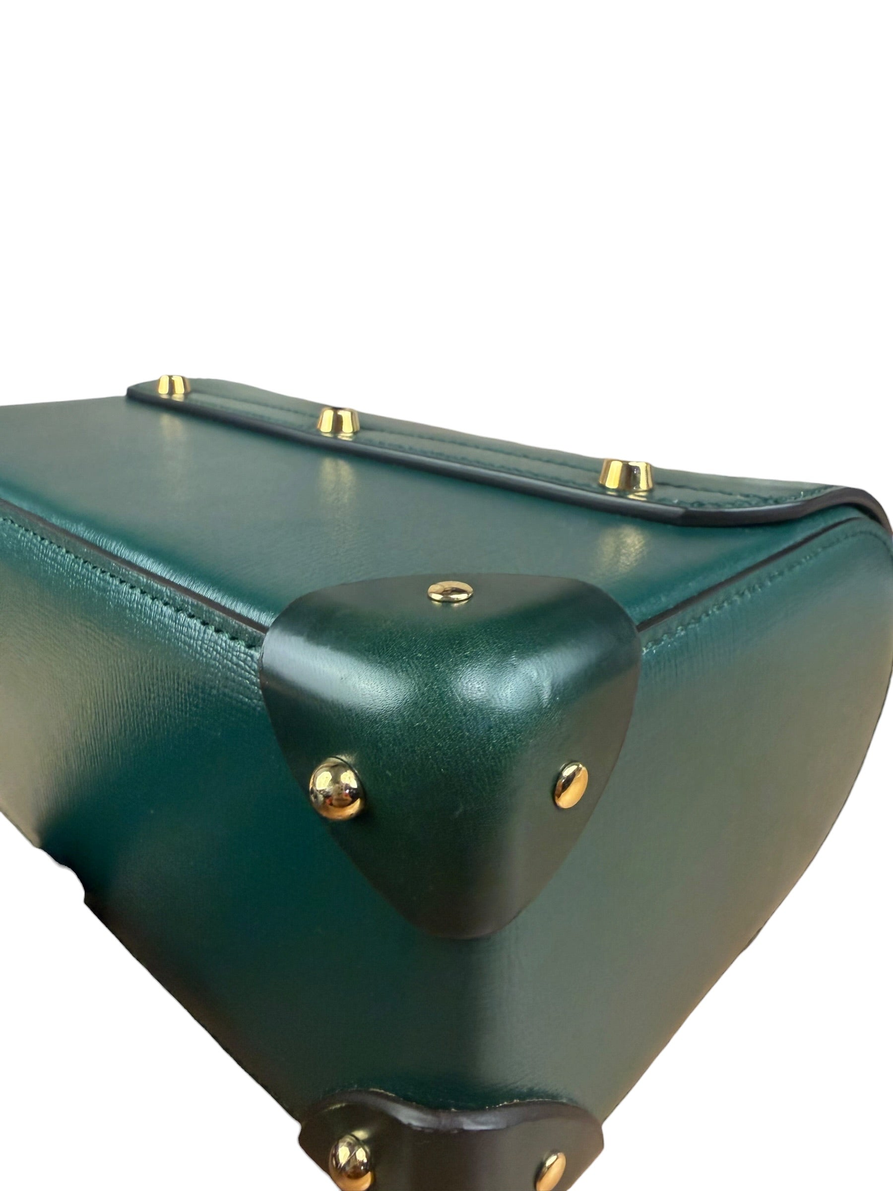 Gucci Green Padlock Bamboo Handle Handbag