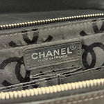 Chanel Black Nylon Chocolate Bar Chain Flap Bag 2002