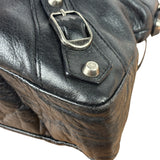 Balenciaga Black Leather Moto City Two-Way Bag