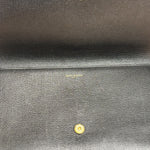 Yves Saint Laurent Black Leather Chyc Y Clutch Replacement Chain