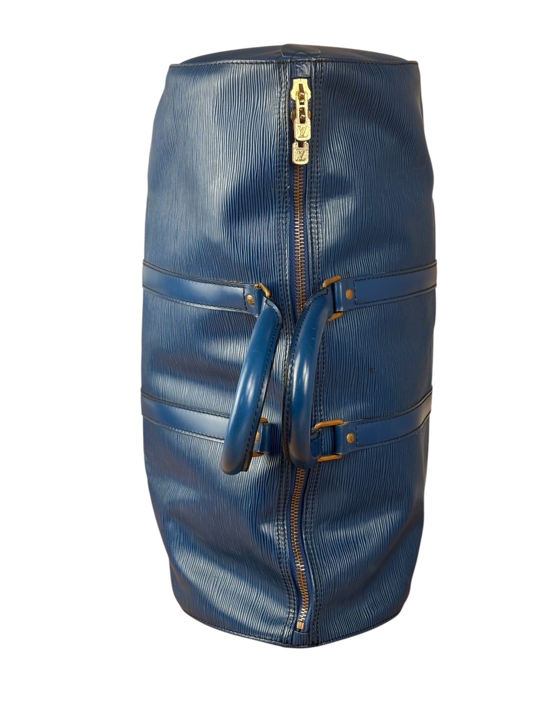 Louis Vuitton Blue Epi Leather Keepall 45