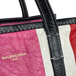 Balenciaga Multi-Color Vertical Stripe Bazar Shopper Two-Way Bag
