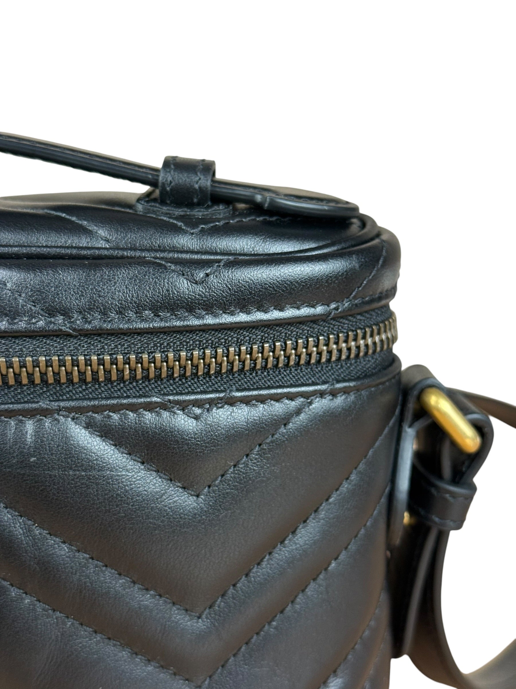 Gucci Black Marmont Vanity Shoulder/Hand Bag