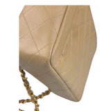Chanel Vintage Beige Clair Quilted Leather Classic Flap Shoulder Bag 1955