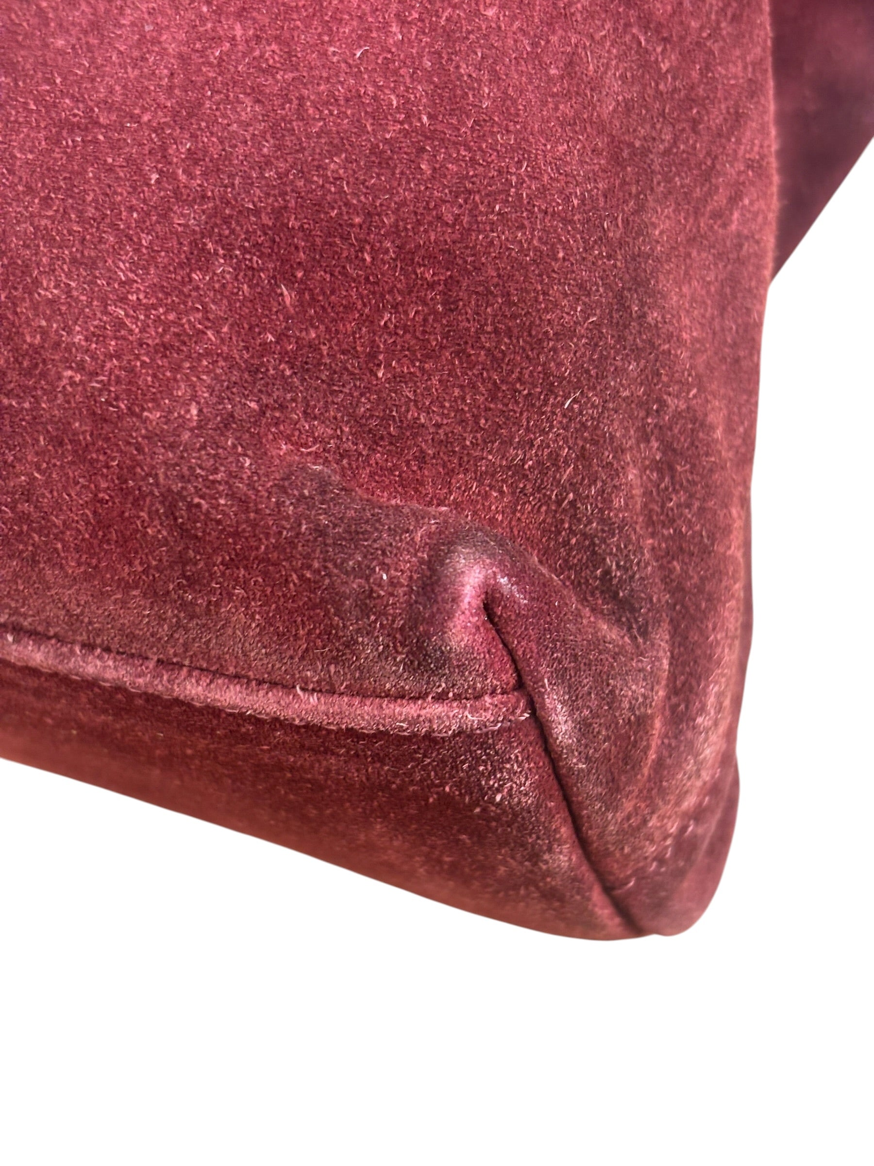 Chanel Bordeaux Suede Tortoise Chain Shoulder Bag '97-'99