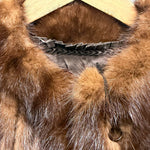 Vintage Chocolate Brown Mink Stripped Fur Coat