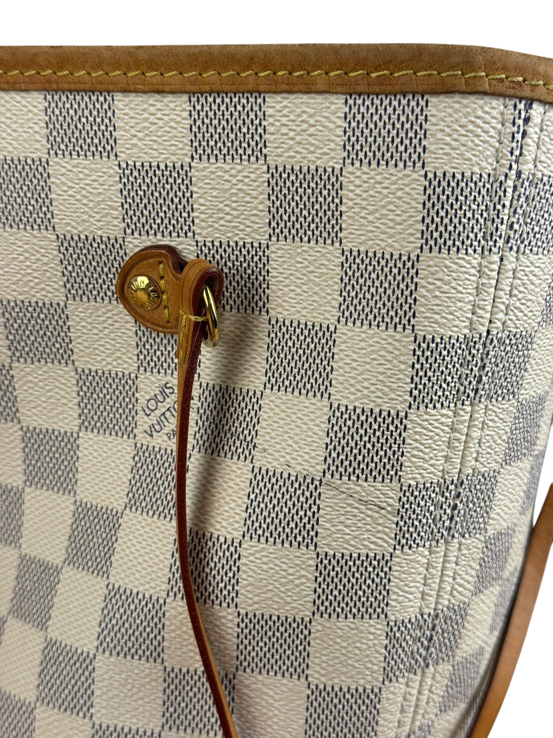 Louis Vuitton Neverfull MM Damier Azure Rose Interior w/ Pouch