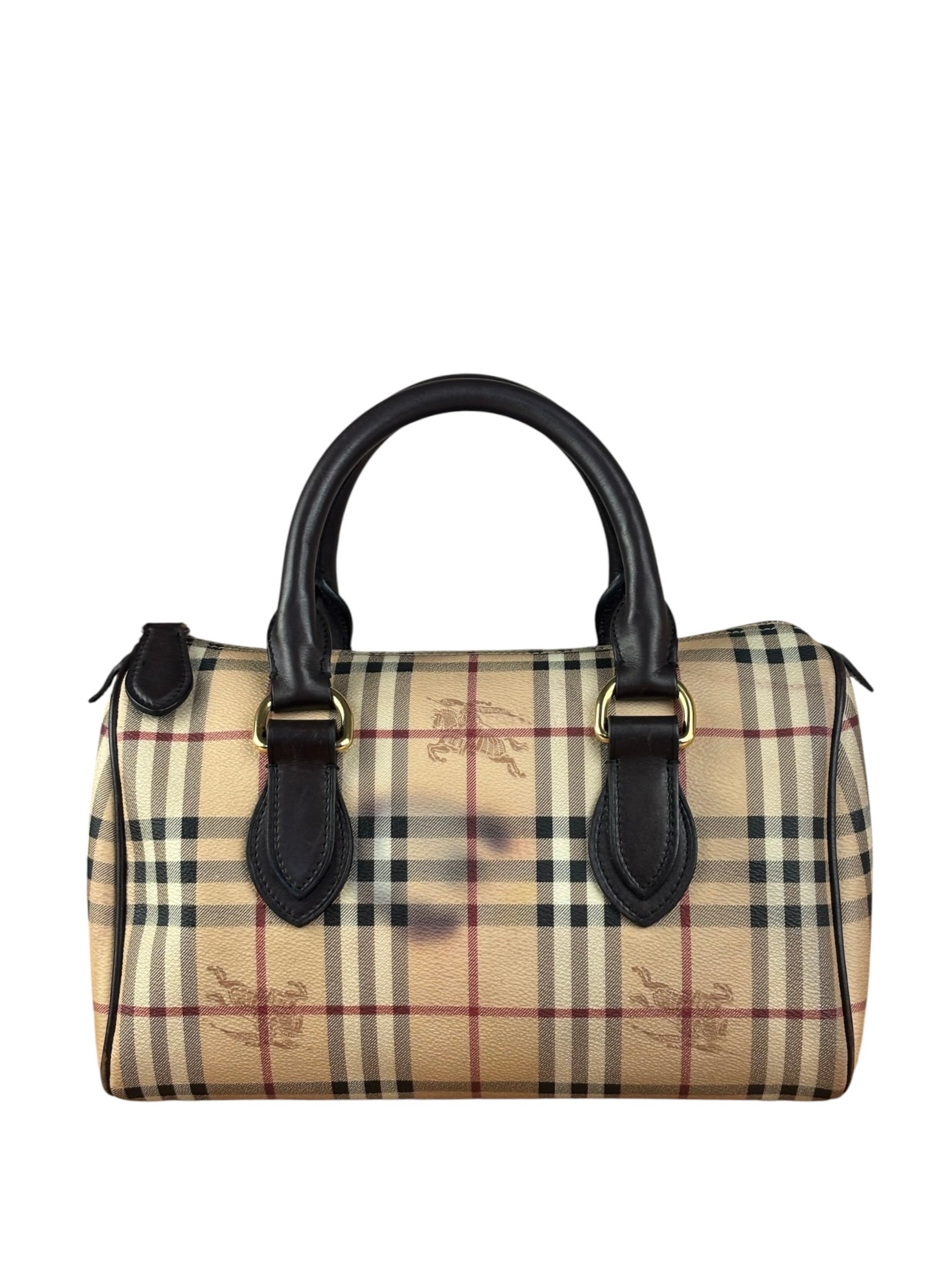Burberry Vintage House Check Haymarkett Chester Bowling Handbag