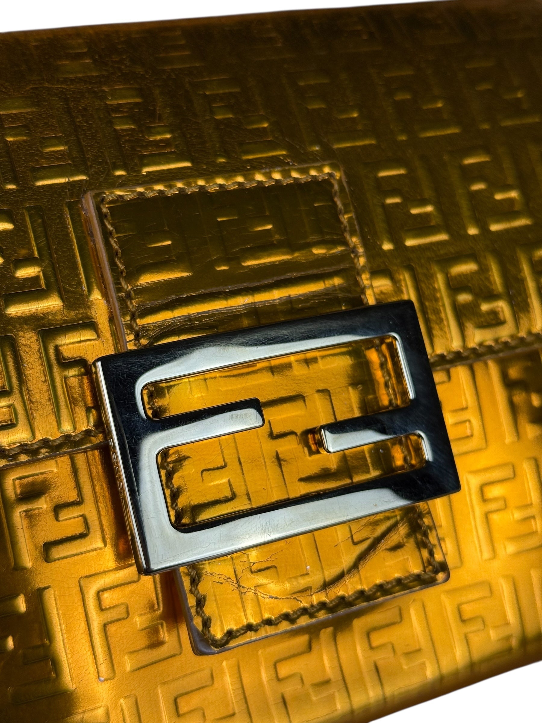 Fendi Metallic FF Mini Mamma Baguette