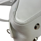 Balenciaga White Leather Triangle Two-Way Bag