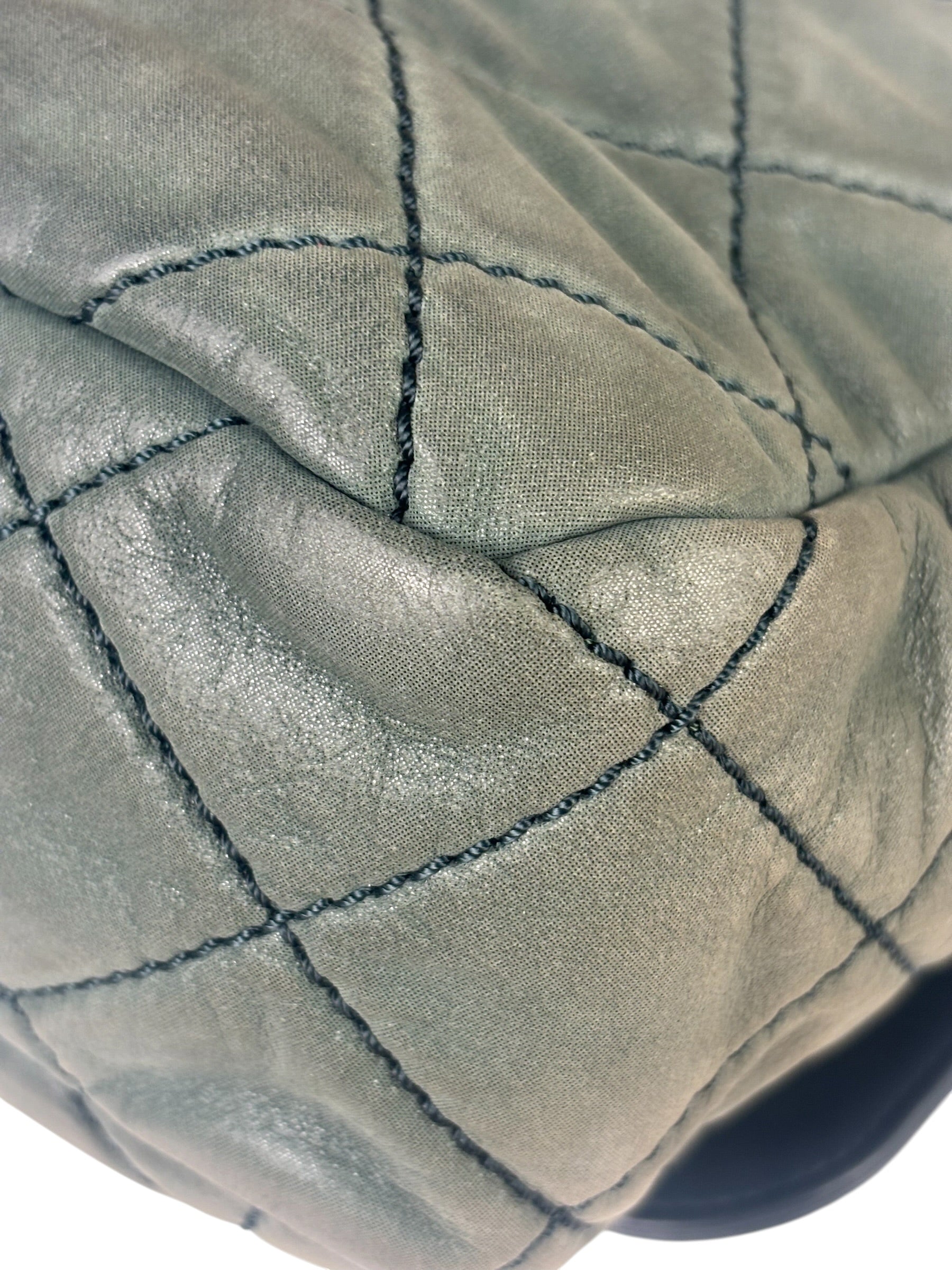 Chanel Sage Green Quilted Leather Flap Bag 2011