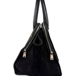Celine Black Leather/Suede Trapeze Medium Handbag