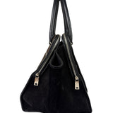 Celine Black Leather/Suede Trapeze Medium Handbag