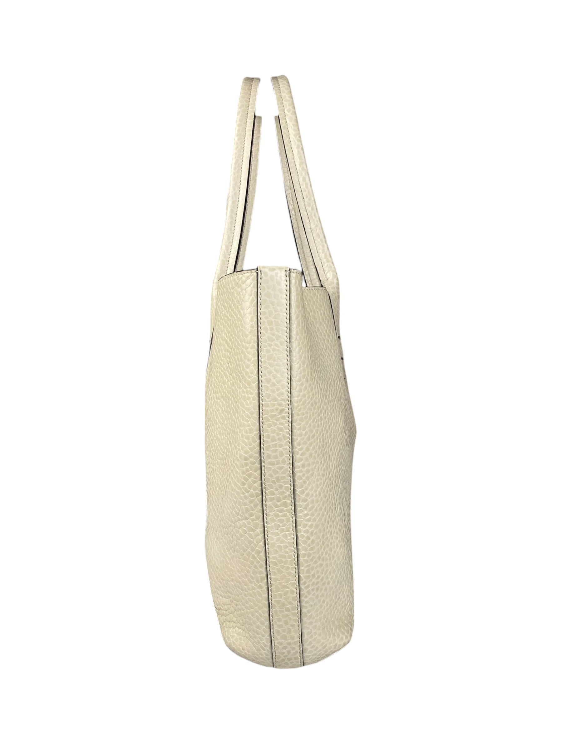 Brunello Cucinelli Cream Leather Tote