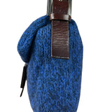 Fendi Vintage Blue Cashmere Baguette