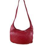 Bottega Veneta Vintage Red Intrecciato Hobo Bag