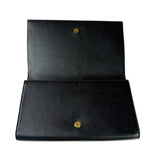Yves Saint Laurent Black Leather Flap Clutch