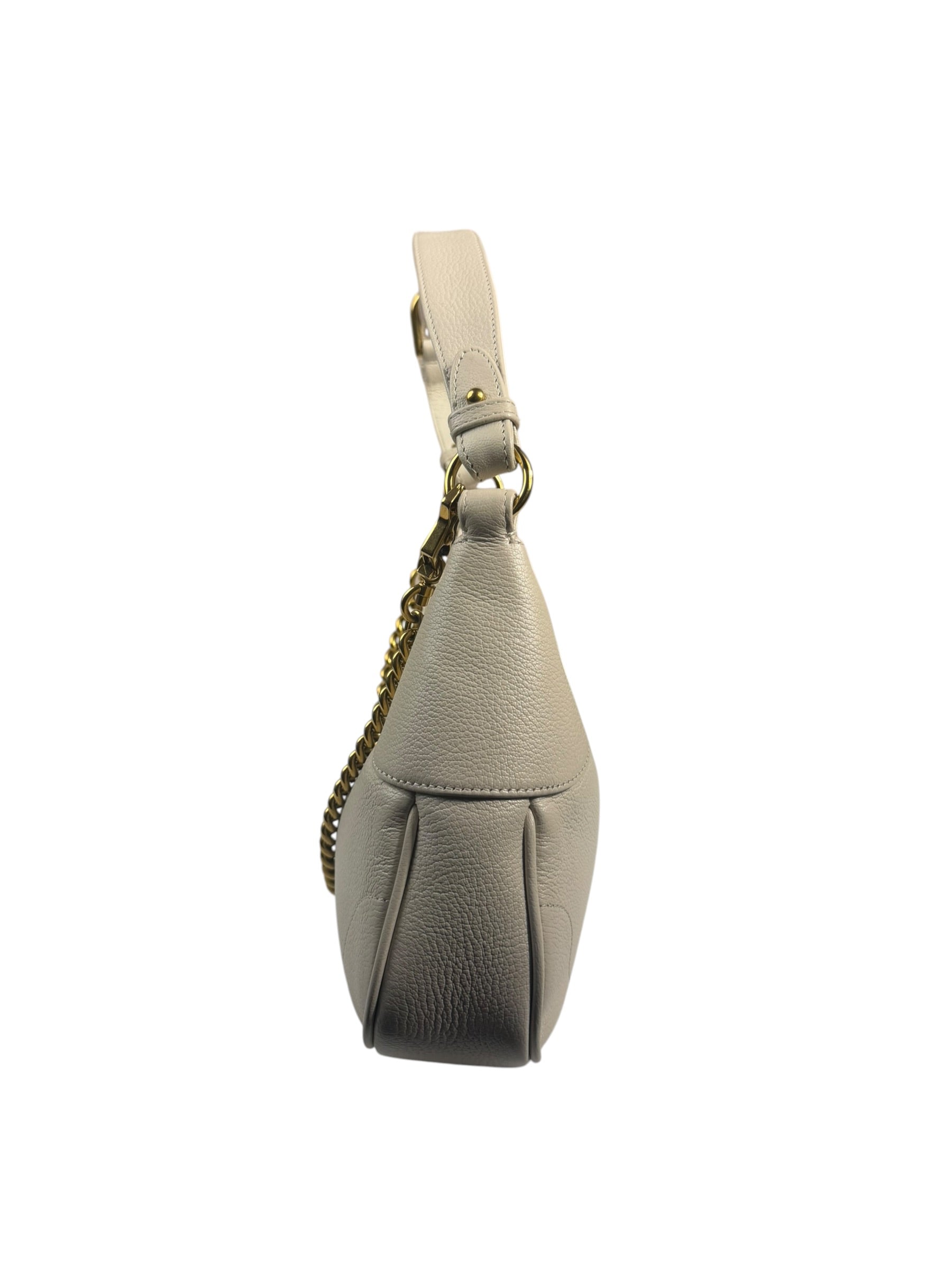 Gucci White Aphrodite Leather Shoulder Bag