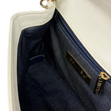 Chanel White Leather CC Mania Flap Bag 2019