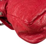 Balenciaga Red Leather Motocross City Two-Way Bag
