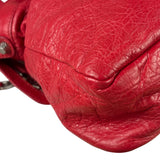 Balenciaga Red Leather Motocross City Two-Way Bag