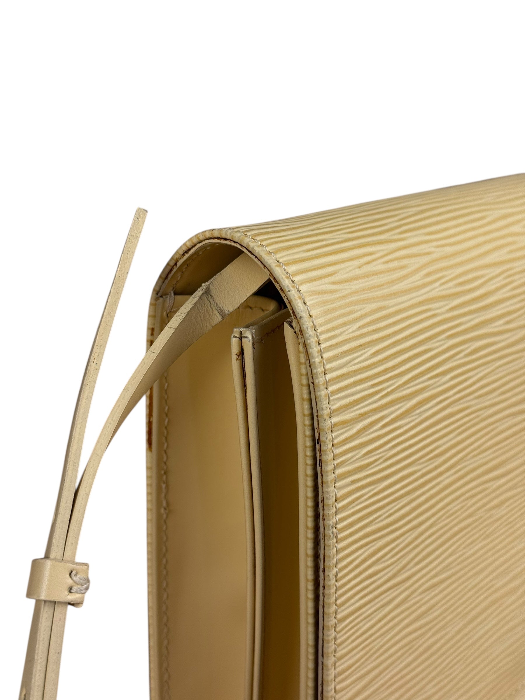 Louis Vuitton Vintage Yellow Epi Biarritz Shoulder Bag