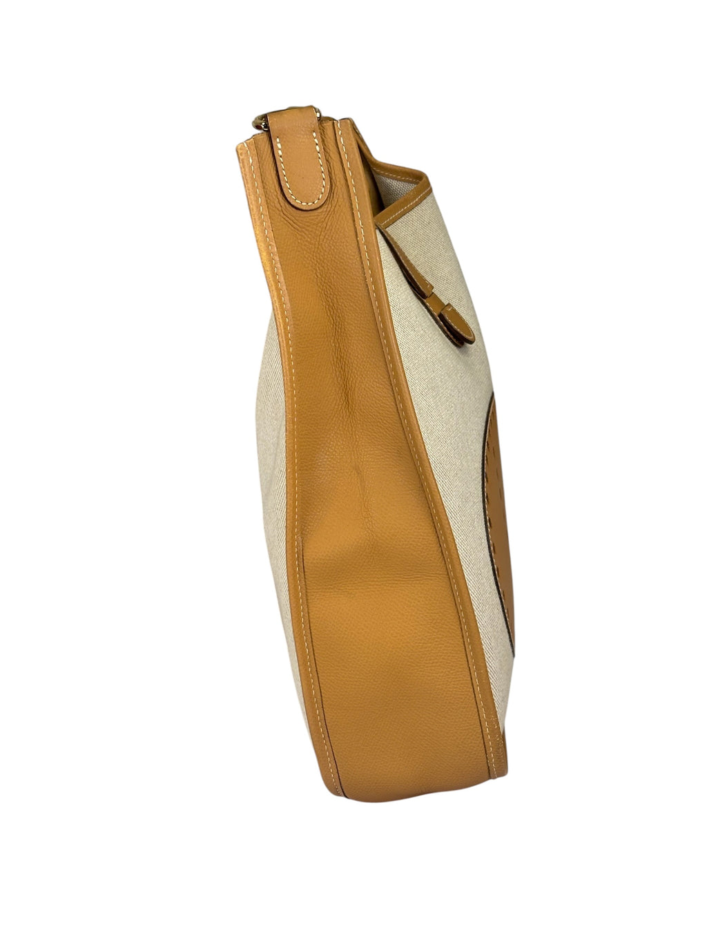 Hermes Brown Leather Trim Evelyne 2004