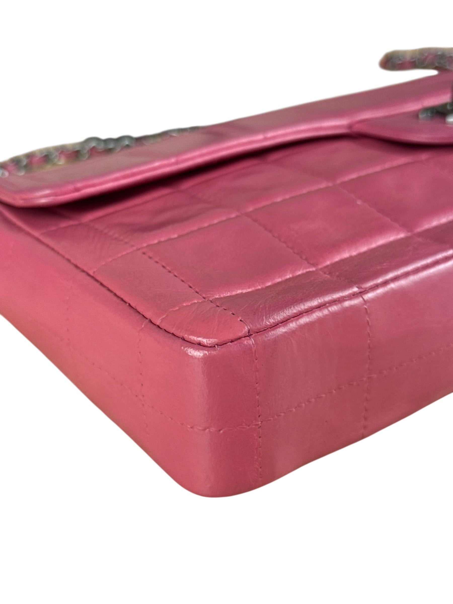 Chanel Pink CC 2002 Chocolate Bar Chain Flap