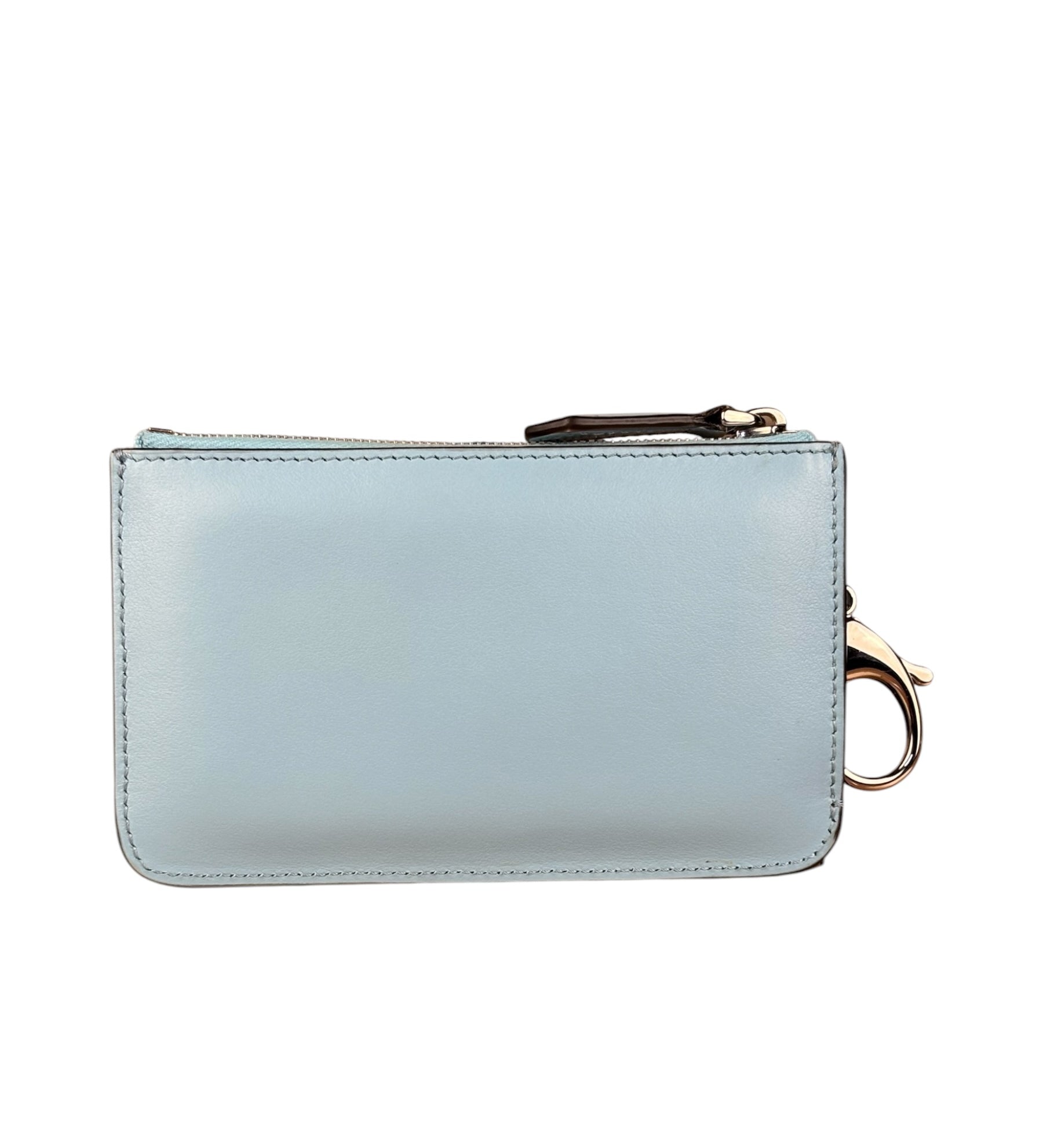 Fendi Monsters Blue Leather Key Wallet