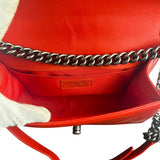 Chanel Red Leather Reverso Boy Flap Bag