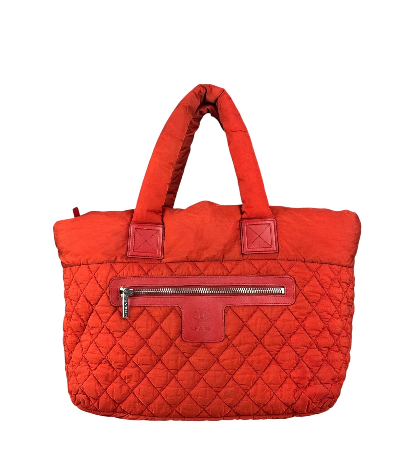 Chanel Red Nylon Coco Cocoon Tote Bag 2009