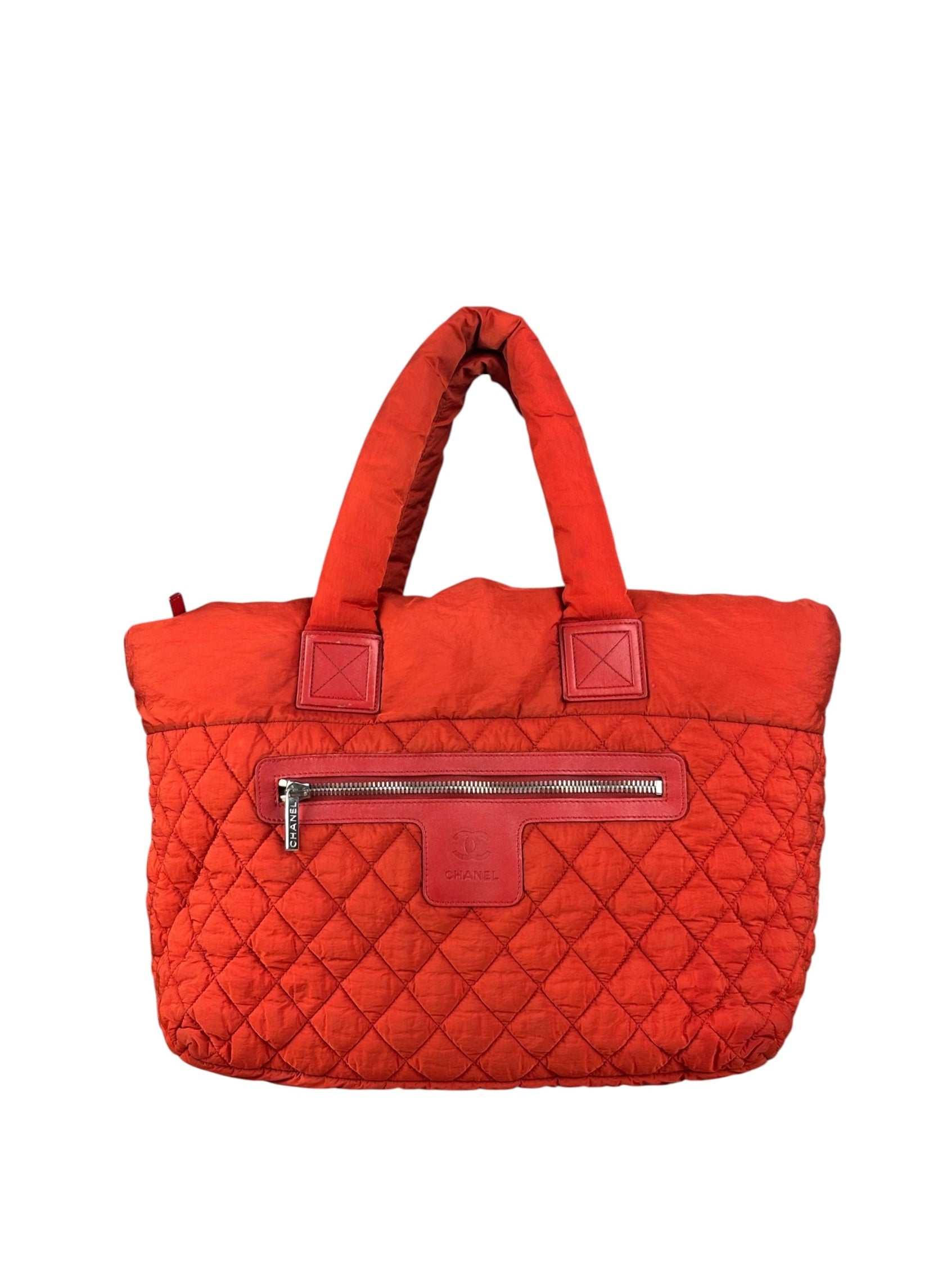 Chanel Red Nylon Coco Cocoon Tote Bag 2009