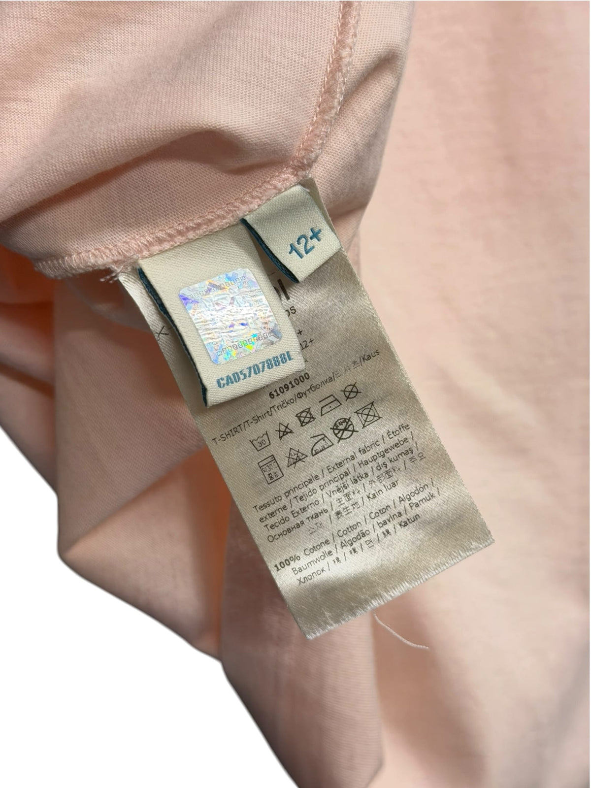 Fendi Kids Light Pink Half Sleeve Baby Tee
