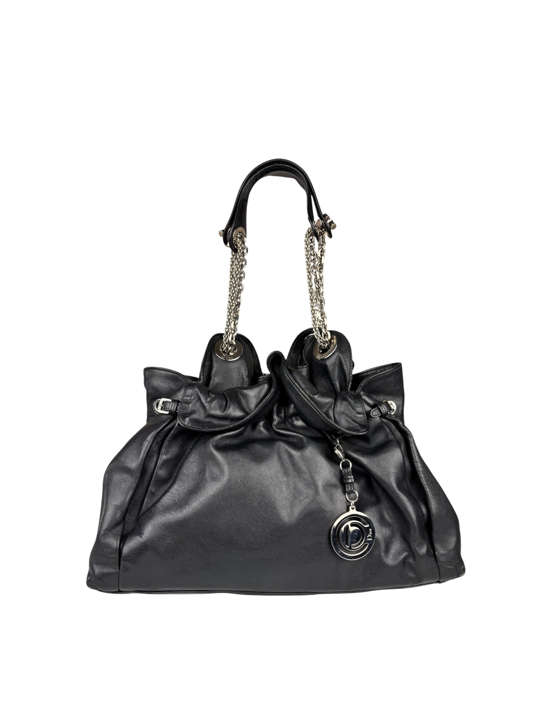 Christian Dior Vintage Black Leather Le Trente Shoulder Bag