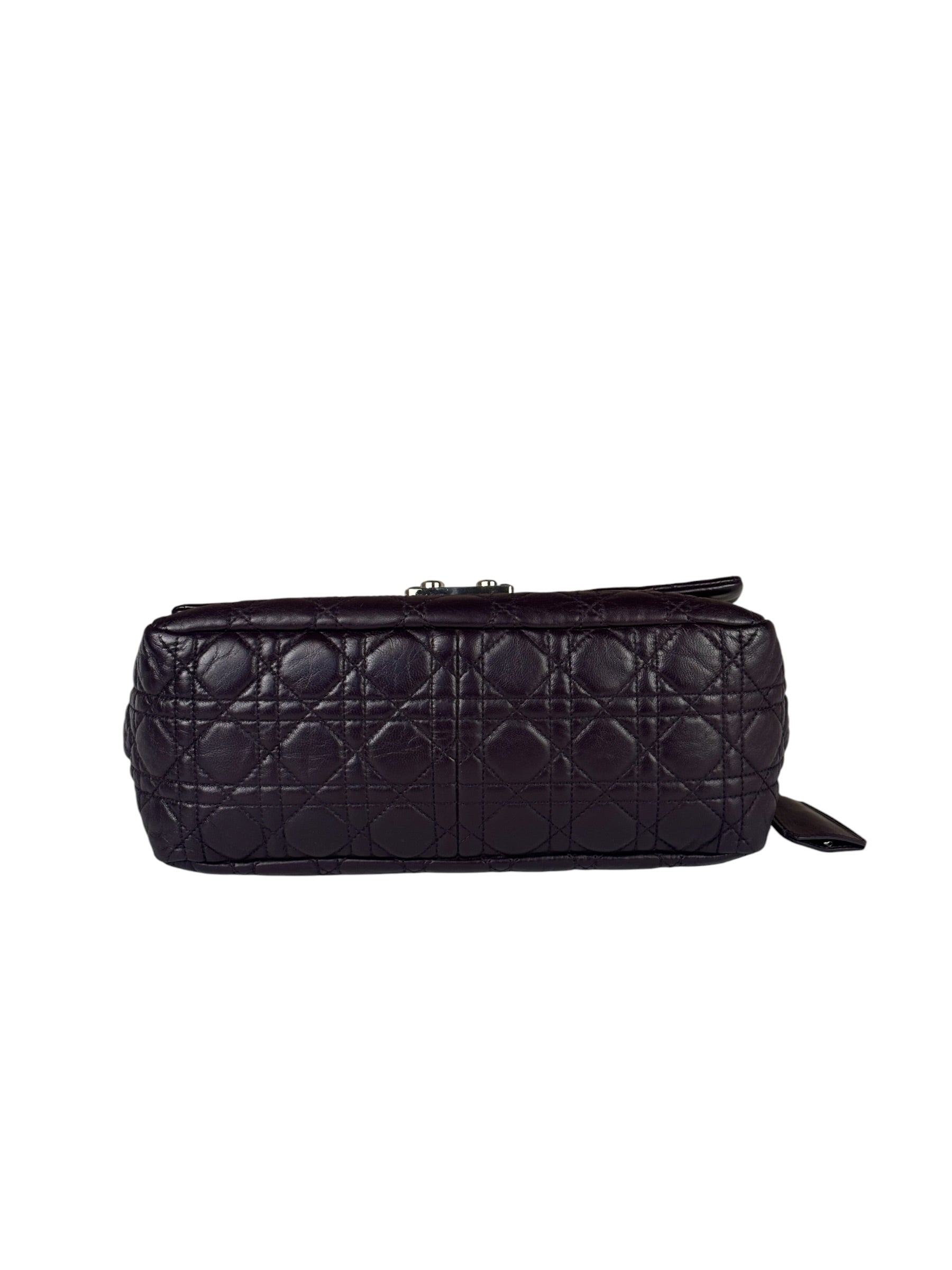 Christian Dior Purple Quilted Leather Flap Bag