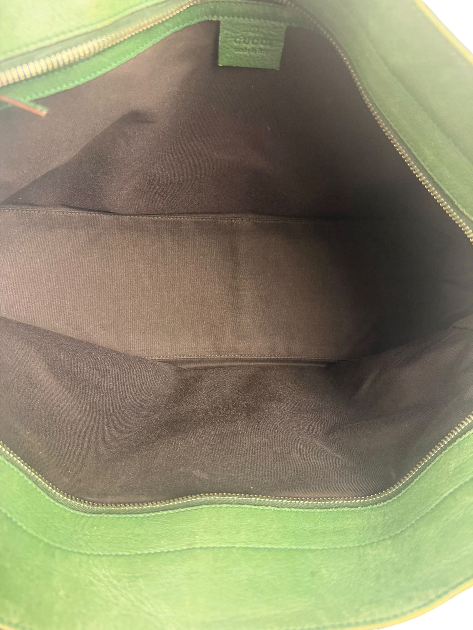 Gucci Green Leather Blondie Shoulder Bag