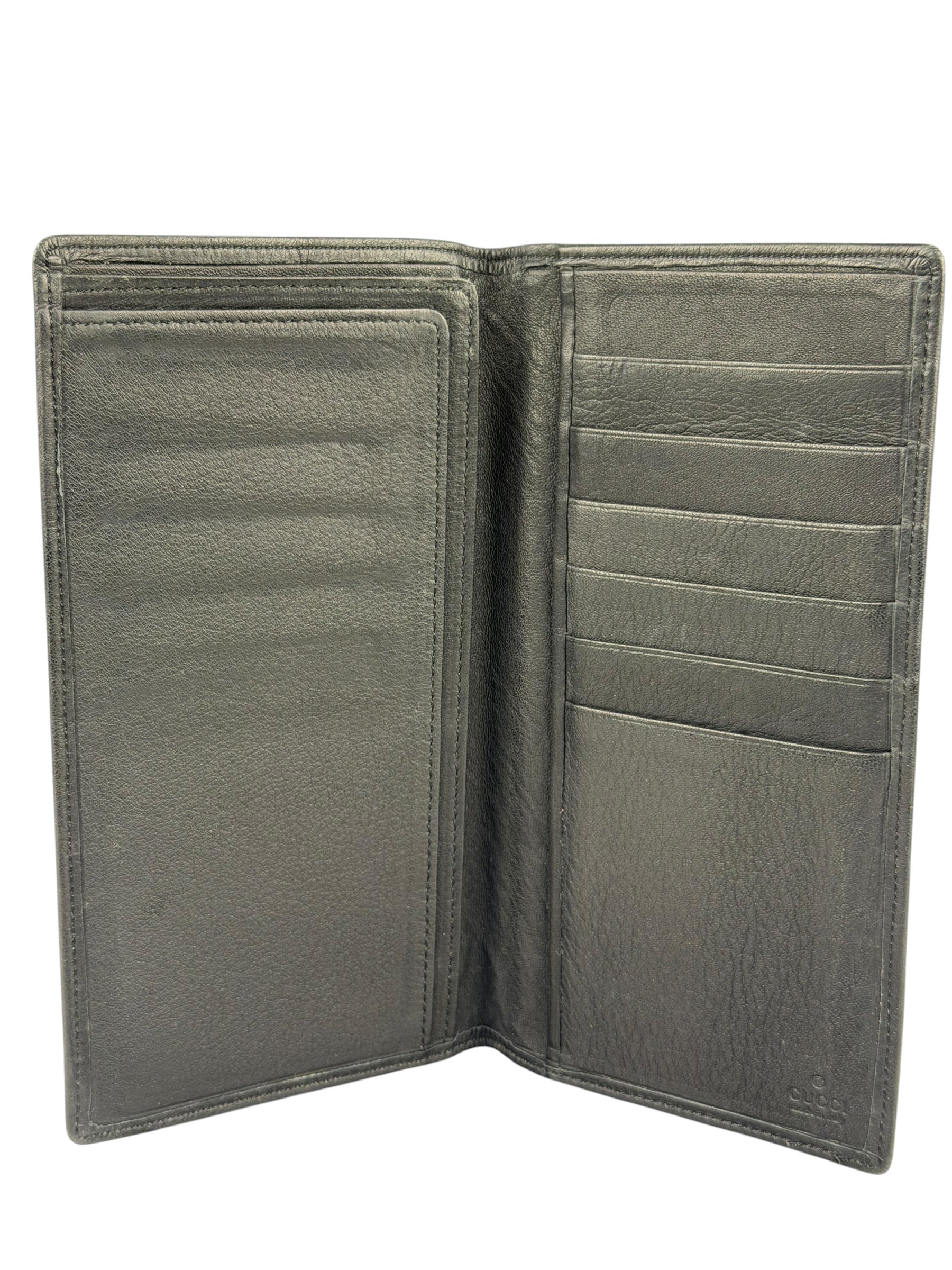 Gucci GG Black Leather Marmont Long Wallet