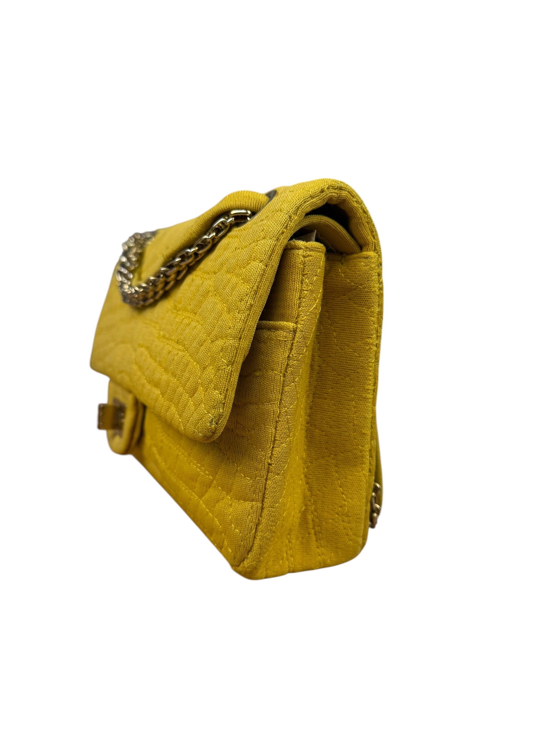 Chanel Crocodile Quilted Jersey Flap Shoulder Bag 2006