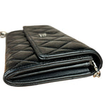 Chanel Black Patent Leather Wallet on Chain 2014