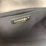 Chanel Black Leather Diamond Quilted Medium Boy Bag 2012