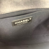 Chanel Black Leather Diamond Quilted Medium Boy Bag 2012