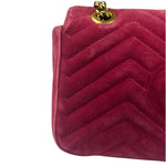 Gucci GG Marmont Matelasse Velvet Small Pink Chain Bag